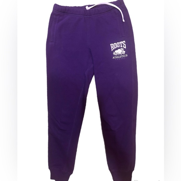 ROOTS XS Women’s Slim Fit Purple Sweatpants - Picture 1 of 3